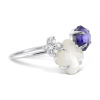 Bague Morganne Bello Bouqu Or Blanc Nacre Blanche Iolite Diamants