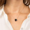 Collier Morganne Bello Victoria Lys Or Rose Onyx Diamants