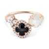 Bague Morganne Bello Bouquet Or Rose Onyx & Diamants Nacre Blanche Diamants