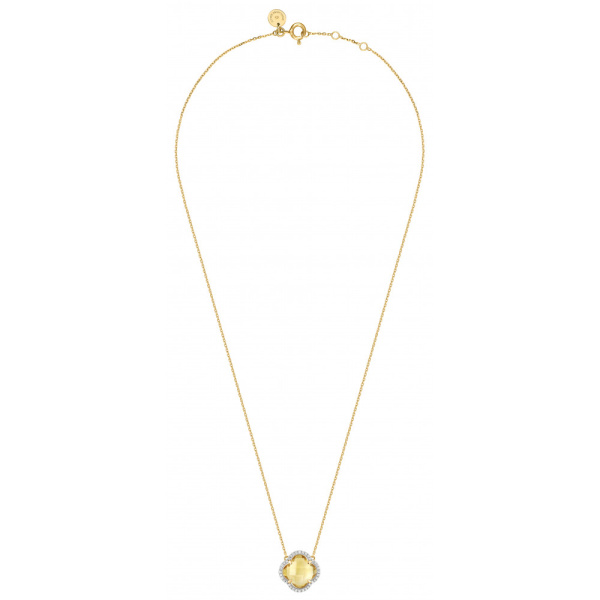 Collier Morganne Bello Victoria Diamant Or Jaune Citrine Diamants