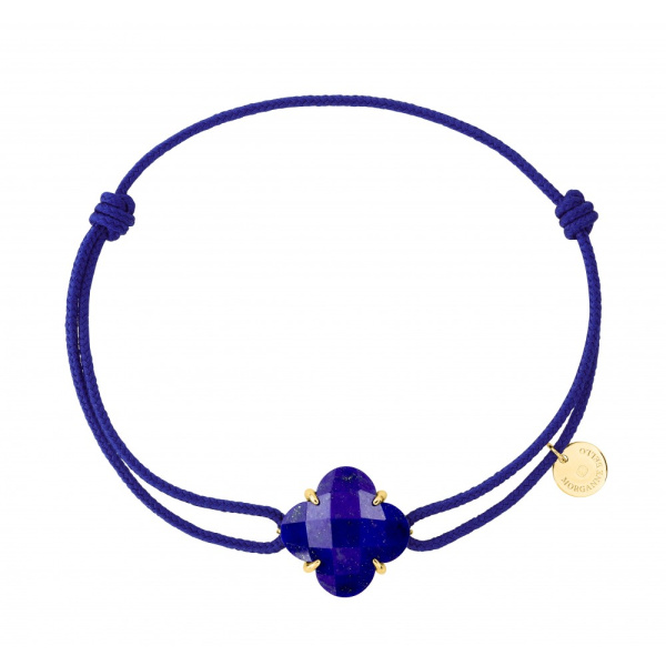 Bracelet Morganne Bello Victoria Or Jaune Lapis Lazuli Cordon Bleu Roi
