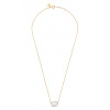 Collier Morganne Bello Or Jaune Agate Blanche Coussin