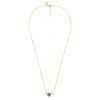 Collier Morganne Bello Bouquet Or Jaune Agate Verte & Diamants Nacre Blanche Diamants