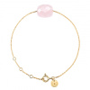 Bracelet Morganne Bello Or Jaune Quartz Rose Poudré Coussin