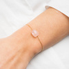 Bracelet Morganne Bello Or Jaune Quartz Rose Poudré Coussin