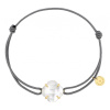 Bracelet Morganne Bello Victoria Or Jaune Nacre Cordon Gris