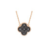 Collier Morganne Bello Or Rose Diamants Noirs
