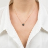 Collier Morganne Bello Or Rose Diamants Noirs