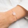 Bracelet Morganne Bello Or Blanc Quartz Rose Poudré Coussin