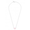 Collier Morganne Bello Or Blanc Quartz Rose Poudré Coussin