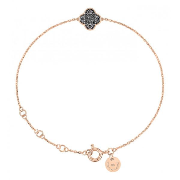 Bracelet Morganne Bello Or Rose Diamants Noirs
