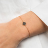 Bracelet Morganne Bello Or Rose Diamants Noirs