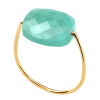 Bague Morganne Bello Or Jaune Amazonite Coussin