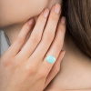 Bague Morganne Bello Or Jaune Amazonite Coussin