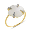 Bague Morganne Bello Victoria Lys Or Jaune Nacre Diamants