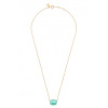 Collier Morganne Bello Or Jaune Amazonite Coussin