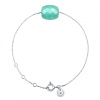 Bracelet Morganne Bello Or Blanc Amazonite Coussin