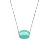Collier Morganne Bello Or Blanc Amazonite Coussin