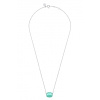 Collier Morganne Bello Or Blanc Amazonite Coussin