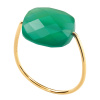 Bague Morganne Bello Or Jaune Agate Verte Coussin