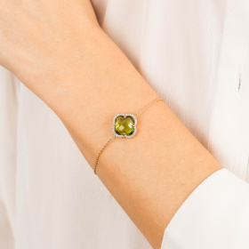 Bracelet Morganne Bello Victoria Diamant Or Jaune Péridot Diamants