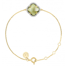Bracelet Morganne Bello Victoria Diamant Or Jaune Quartz Olive Diamants