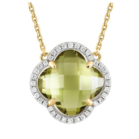Collier Morganne Bello 0Détails : Victoria Diamant Or Jaune Quartz Olive Diamants