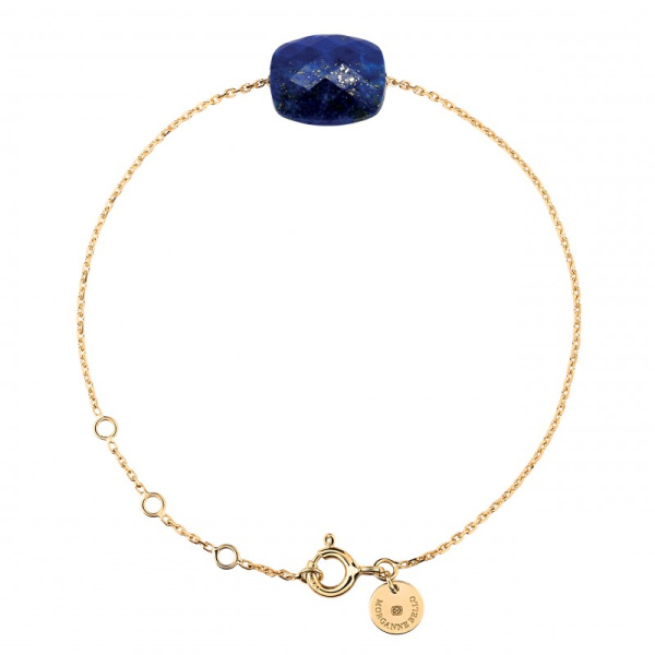 Bracelet Morganne Bello Or Jaune Lapis Lazuli Coussin