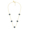 Collier Morganne Bello Coller Songe Ras Du Cou Or Jaune Topaze Blue London
