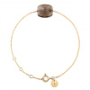 Bracelet Morganne Bello Or Jaune Quartz Fumé Coussin