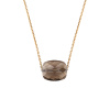 Collier Morganne Bello Or Jaune Quartz Fumé Coussin
