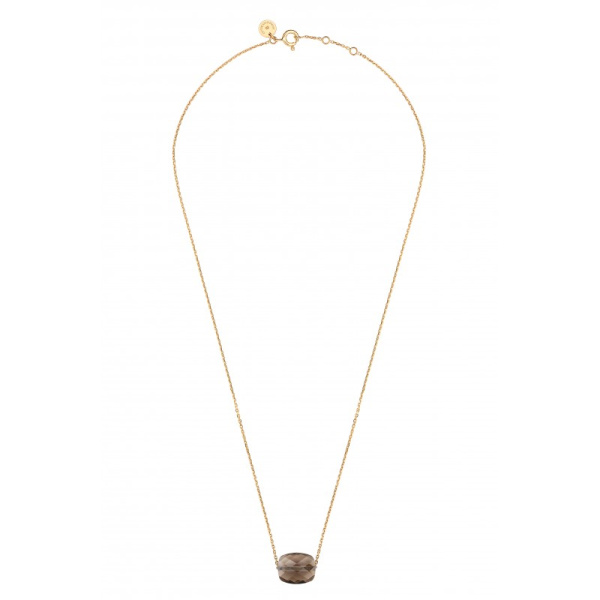Collier Morganne Bello Or Jaune Quartz Fumé Coussin