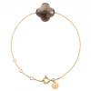Bracelet Morganne Bello Or Jaune Quartz Fumé Trèfle