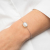 Bracelet Morganne Bello Or Blanc Pierre de Lune Grise Coussin