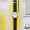 MONTRE TUDOR BLACK BAY PRO 39 MM BRACELET TISSU NOIR BANDE JAUNE