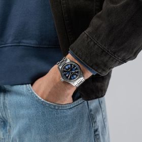 Montre Hamilton Khaki Field Auto 42 mm Cadran Bleu