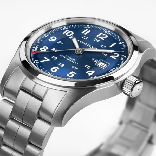 Montre Hamilton Khaki Field Auto 42 mm Cadran Bleu