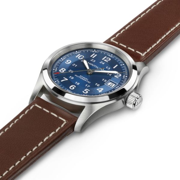 Montre Hamilton Khaki Field Auto 38 mm Cadran Bleu