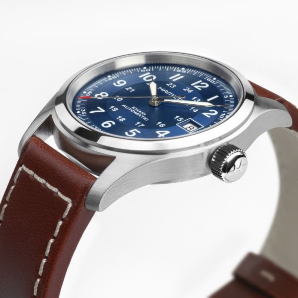 Montre Hamilton Khaki Field Auto 38 mm Cadran Bleu