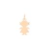 Pendentif Ginette NY Mini Girl Charm Or Rose