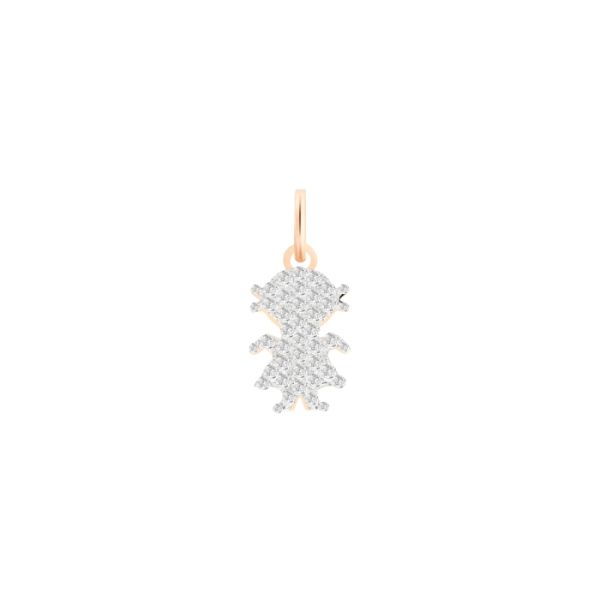 Pendentif Ginette NY Diamond Girl Charm Or Rose