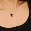 Pendentif Ginette NY Angele Onyx Charm Or Rose