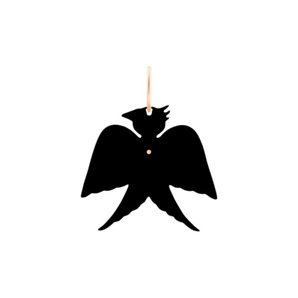 Pendentif Ginette NY Mini Onyx Georgia Charm Or Rose