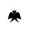 Pendentif Ginette NY Mini Onyx Georgia Charm Or Rose