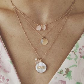 Pendentif Ginette NY Diamond Boy Charm Or Rose