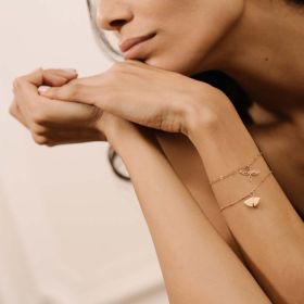 Bracelet Ginette NY Bead Chain Bracelet Or Rose