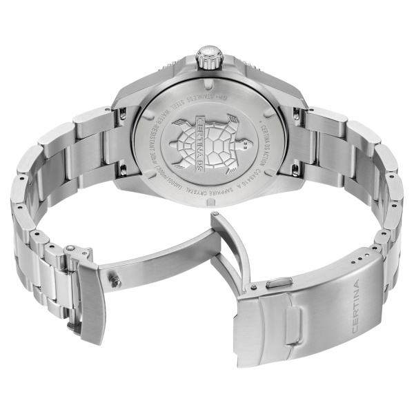 Montre Certina DS Action 40mm  Cadran VertBracelet Acier inoxydable 316L,Aluminium,Super-LumiNova