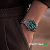 Montre Certina DS Action 40mm  Cadran VertBracelet Acier inoxydable 316L,Aluminium,Super-LumiNova