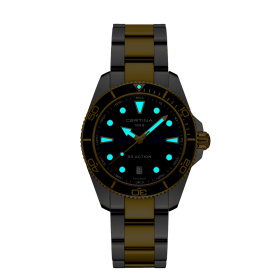 Montre Certina DS Action 40mm  Cadran BleuBracelet Acier inoxydable 316L,Aluminium,Super-LumiNova
