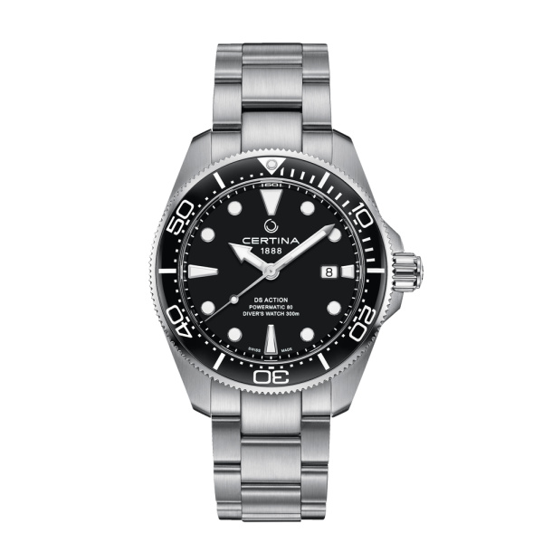Montre Certina DS Action Diver 43mm Powermatic 80 Automatique Cadran Noir